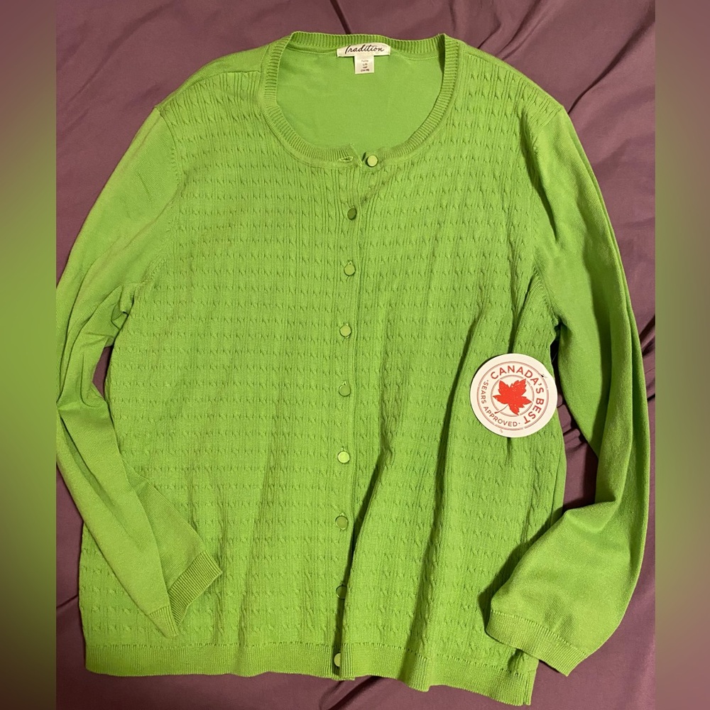 Tradition Light Green Cardigan